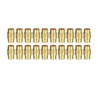 sourcing map 20pcs Leather Cord End Clasp 7mm Hole Magnetic Cord End Caps Closures Leather Bracelet Buckle for Jewelry Making DIY Supplies Crafts, Gold Tone