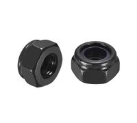 sourcing map 20Pcs M10 x 1.5 Nylon Insert Hex Lock Nuts, 304 Stainless Steel Self-Locking Nylon Insert Stop Nut for Industrial Construction Fasteners, Black&Blue