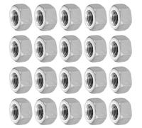 sourcing map 20Pcs M10x1.25-Pitch Coupling Nuts, 10mm Length Carbon Steel Hex Rod Coupler Nut Fully Threaded Studding Connector Fasteners, Silver Tone