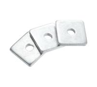 sourcing map 20pcs M10x40x6mm Square Plate Bearing Washers Carbon Steel Plate Square Plate Washers Flat Pad Spacer Gasket for Hardware Fastener