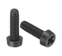 sourcing map 20Pcs M2.5x8mm Threaded Nylon Phillips Cross Pan Head Machine Screws Bolts Black