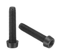 sourcing map 20Pcs M2x10mm Threaded Nylon Phillips Cross Pan Head Machine Screws Bolts Black