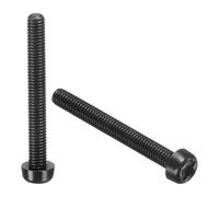 sourcing map 20Pcs M3x25mm Threaded Nylon Phillips Cross Pan Head Machine Screws Bolts Black