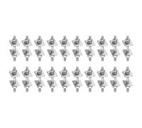sourcing map 20Pcs M3x30mm 304 Stainless Steel Double End Threaded Stud Screw Bolt with Nuts, Square Flat Washers & Spring Washers for House Maintenance, Silver Tone