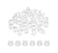sourcing map 20Pcs M3x6mm PC Clear Cross-recessed Countersunk Screws and Hex Nuts Kit, Plastic Machine Screws Round Head Acrylic Bolts
