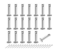 sourcing map 20Pcs M4x16mm Clevis Pins, 304 Stainless Steel Single Hole Flat Head Clevis Pin Hairpin Location Pin with Cotter Pins for Trailer Latch Mechanics Repair Furniture Installation