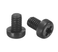 sourcing map 20Pcs M4x6mm Threaded Nylon Phillips Cross Pan Head Machine Screws Bolts Black
