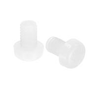 sourcing map 20Pcs M4x6mm Threaded Nylon Phillips Cross Pan Head Machine Screws Bolts White