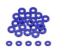 sourcing map 20pcs M5 Flat Washer Aluminum Gasket Anodized Countersunk Washer,Hole Dia 5mm/0.2" Round Washers for Screw RC/FPV/PC/Drone/Mechanical Accessories Model Parts,(Navy Blue)