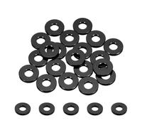 sourcing map 20pcs M5 Flat Washer Aluminum Gasket Anodized Countersunk Washer,Hole Dia 5mm/0.2" Round Washers for Screw RC/FPV/PC/Drone/Mechanical Accessories Model Parts,(Black)