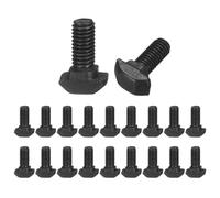 sourcing map 20pcs M5x12mm t Slot Drop-in Bolt, Carbon Steel Hammer Head Bolts t Shape Stud Sliding Screw for European Standard 20 Series Aluminum Profile