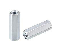 sourcing map 20pcs M5x8x25mm Coupling Nuts - Galvanized Carbon Steel Hex Threaded Rod Coupler for Furniture, Electronic, Industrial