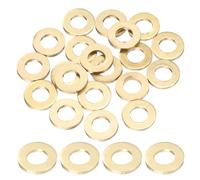 sourcing map 20Pcs M6 Brass Flat Washer, 12mm OD x 6mm ID x 1.5mm Thickness Metal Sealing Washers, Metric Sealing Ring Gasket for Screws Bolts Nuts