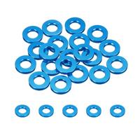 sourcing map 20pcs M6 Flat Washer Aluminum Gasket Anodized Countersunk Washer,Hole Dia 6mm/0.24" Round Washers for Screw RC/FPV/PC/Drone/Mechanical Accessories Model Parts,(Light Blue)