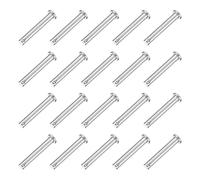 sourcing map 20Pcs M6 x 40mm Single Hole Clevis Pins, 304 Stainless Steel Flat Head Hitch Pins for Trailer Latch, Mechanics Repair, Furniture Installation, Industrial Equipment