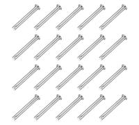 sourcing map 20Pcs M6 x 50mm Single Hole Clevis Pins, 304 Stainless Steel Flat Head Hitch Pins for Trailer Latch, Mechanics Repair, Furniture Installation, Industrial Equipment