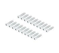 sourcing map 20Pcs M7x30mm Hex Socket Countersunk Head Self Tapping Connecting Screws Carbon Steel Furniture Confirmat Screw, Silver