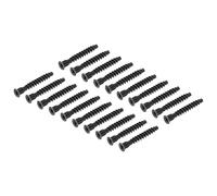 sourcing map 20Pcs M7x50mm Hex Socket Countersunk Head Self Tapping Connecting Screws Carbon Steel Furniture Confirmat Screw, Black