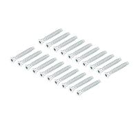 sourcing map 20Pcs M7x50mm Hex Socket Countersunk Head Self Tapping Connecting Screws Carbon Steel Furniture Confirmat Screw, Silver