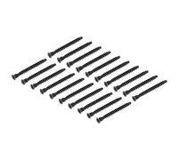 sourcing map 20Pcs M7x70mm Hex Socket Countersunk Head Self Tapping Connecting Screws Carbon Steel Furniture Confirmat Screw, Black