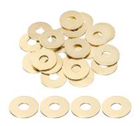 sourcing map 20Pcs M8 Brass Flat Washer, 24mm OD x 8mm ID x 1.5mm Thickness Metal Sealing Washers, Metric Sealing Ring Gasket for Screws Bolts Nuts