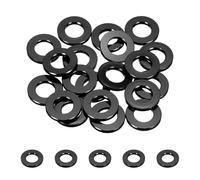 sourcing map 20pcs M8 Flat Washer Aluminum Gasket Anodized Countersunk Washer,Hole Dia 8mm/0.31" Round Washers for Screw RC/FPV/PC/Drone/Mechanical Accessories Model Parts,(Black)