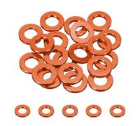sourcing map 20pcs M8 Flat Washer Aluminum Gasket Anodized Countersunk Washer,Hole Dia 8mm/0.31" Round Washers for Screw RC/FPV/PC/Drone/Mechanical Accessories Model Parts,(Orange)