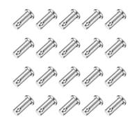 sourcing map 20Pcs M8 x 20mm Single Hole Clevis Pins, 304 Stainless Steel Flat Head Hitch Pins for Trailer Latch, Mechanics Repair, Furniture Installation, Industrial Equipment