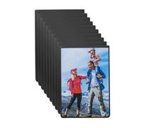 sourcing map 20Pcs Magnetic Picture Frame, 4 x 2.5 inch Magnetic Photo Frame Postcard Holder Sign Holder with Clear Protective Pocket for Refrigerator Office Glass Window, Black