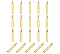 sourcing map 20Pcs Male to Female Thread Spacer Screws, M2.5 x 25mm + 6mm Brass Hex Standoff Screws PCB Motherboard for Drone Quadcopter, Computer and Circuit Board