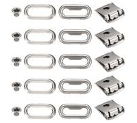 Sourcing Map 20Pcs Matte Silver Steel Hat Buckle, Adjustable for Baseball Cap, Trucker Hat, DIY Projects