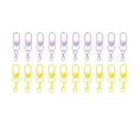 sourcing map 20Pcs Metal Lobster Claw Clasps, Double Lanyard Clips, Swivel Clasp Snap Hooks for Jewelry Making, Keychains, Bags, DIY Crafts Findings, Purple and Other 3 Colors