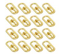 sourcing map 20Pcs Metal Roller Buckles, 5.5mm - 0.22" Rectangle Sewing Mini Buckles Webbing Slider Single Pin Slides for DIY Craft Accessories Clothes Belt (Gold, 16.5mm)