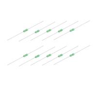 sourcing map 20Pcs Micro Fuse 0.25A 250V Fast Blow Axial Leaded 2.4x7mm Electrical Barrier Fuse for Motor Transformer Electric Industrial Home Appliance Green