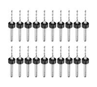 sourcing map 20pcs Micro PCB Drill Bits 1.35mm / 0.0531" Tungsten Steel Carbide Twist Mini Drill Tool with 1/8" Shank for Printed Circuit Board Stone CNC Engraving