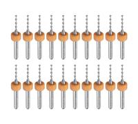 sourcing map 20pcs Micro PCB Drill Bits 1.3mm / 0.0512" Tungsten Steel Carbide Twist Mini Drill Tool with 1/8" Shank for Printed Circuit Board Stone CNC Engraving