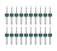 sourcing map 20pcs Micro PCB Drill Bits 1.65mm / 0.065" Tungsten Steel Carbide Twist Mini Drill Tool with 1/8" Shank for Printed Circuit Board Stone CNC Engraving