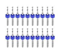sourcing map 20pcs Micro PCB Drill Bits 2.05mm / 0.0807" Tungsten Steel Carbide Twist Mini Drill Tool with 1/8" Shank for Printed Circuit Board Stone CNC Engraving