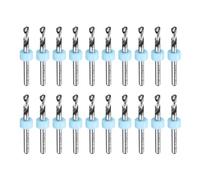 sourcing map 20pcs Micro PCB Drill Bits 3.175mm / 0.125" Tungsten Steel Carbide Twist Mini Drill Tool with 1/8" Shank for Printed Circuit Board Stone CNC Engraving