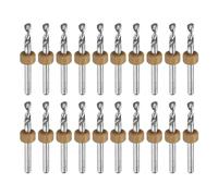 sourcing map 20pcs Micro PCB Drill Bits 3.1mm / 0.122" Tungsten Steel Carbide Twist Mini Drill Tool with 1/8" Shank for Printed Circuit Board Stone CNC Engraving