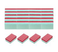 sourcing map 20pcs Mini Buffer Block Nail File, 100/180 Grit Double Side Sponge Nail Buffers for Professional Manicure Acrylic Nails, Natural Nails, Green/Red