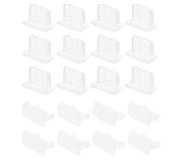 sourcing map 20pcs Mini USB Silicone Protectors Cap Port Cover Anti Dust 7mmx2mm Clear