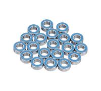 sourcing map 20pcs MR105-2RS Miniature Deep Groove Ball Bearings 5x10x4mm Double Sealed Bearings (Blue) for Electric Motor, Home Appliances, Machinery, P6 (ABEC 3)