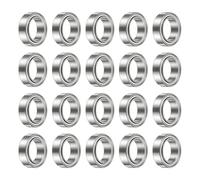 sourcing map 20Pcs MR128ZZ Deep Groove Ball Bearing, 8mm x 12mm x 3.5mm Double Metal Shielded Bearing Precision for Electric Motor, Drives Wheels, Power Tools