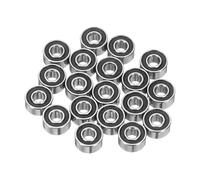 sourcing map 20pcs MR52-2RS Miniature Deep Groove Ball Bearings 2x5x2.5mm Double Sealed Bearings (Black) for Electric Motor, Home Appliances, Machinery, P6 (ABEC 3)