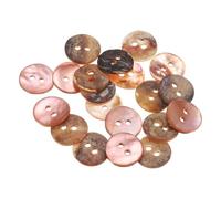sourcing map 20Pcs Natural Shell Buttons, 12.5mm 2 Hole Mother of Pearl Blazer Buttons Sewing Craft Shell Discs for Shirt Sewing DIY Crafts Decoration, Pink