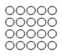 sourcing map 20pcs O Ring Buckles 1/2" (13mm) Zinc Alloy Electroplated Round Ring Buckles Multi-Purpose Buckle Loop Ring for Hardware Bags Belts Craft DIY Accessories, Gun-black