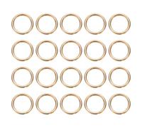 sourcing map 20pcs O Ring Buckles 1-9/16" (40mm) Zinc Alloy Electroplated Round Ring Buckles Multi-Purpose Buckle Loop Ring for Hardware Bags Belts Craft DIY Accessories, Gold