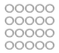 sourcing map 20pcs O Ring Buckles 25mm ID 4mm Thickness Stainless Steel Polished Round Ring Buckles Multi-Purpose Buckle Loop Ring for Hardware Bags Belts Craft DIY Accessories, Silver