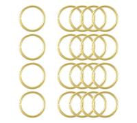 sourcing map 20Pcs Open Jump Rings, 30mm/1.18" OD Brass Jump Ring Connectors 3mm Thick O Rings for Necklaces Bracelet Jewelry Making Keychain DIY Craft, Gold Tone